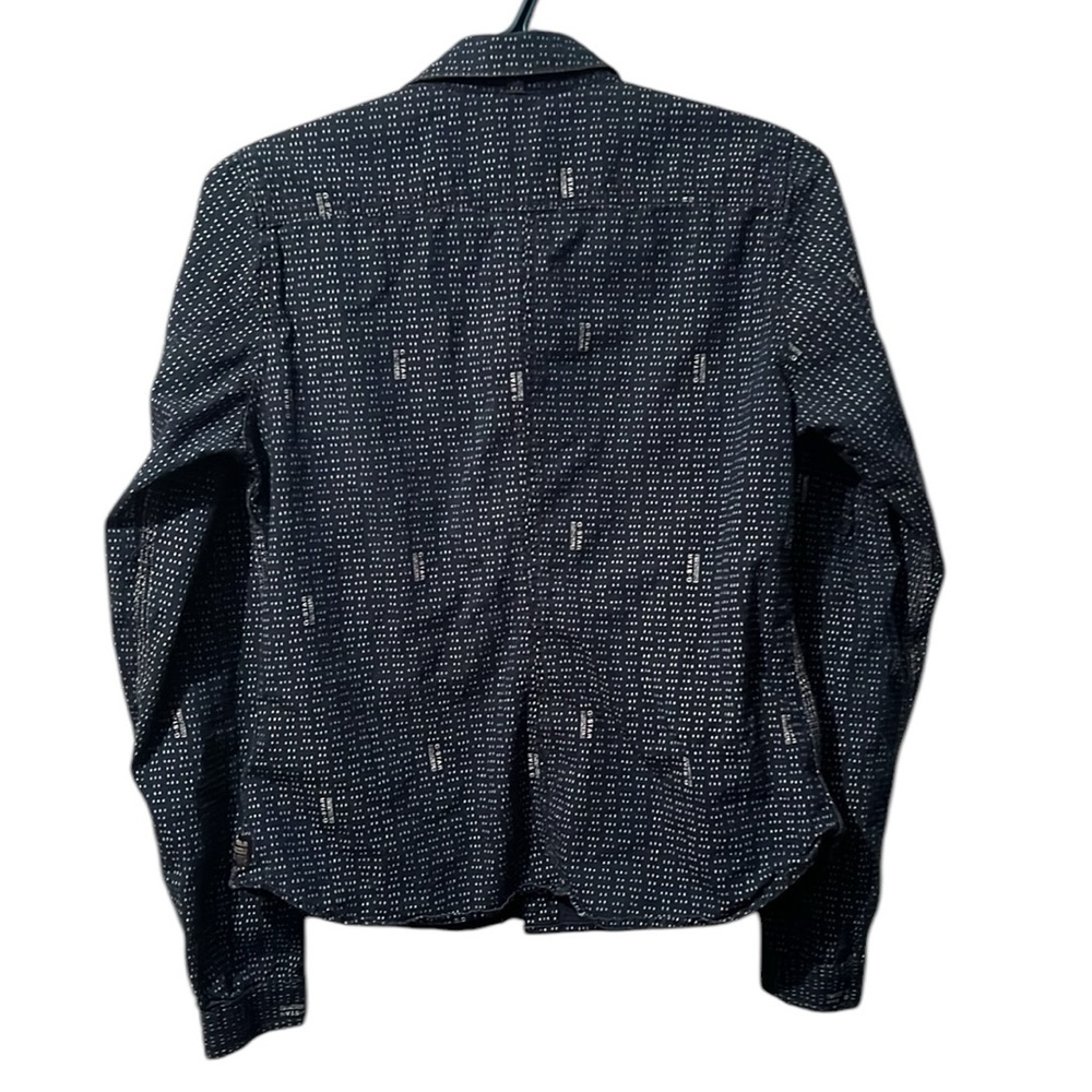 G Star Raw Radar Slim Shirt Snap Closure Navy Women’s Size Small - Picture 2 of 7